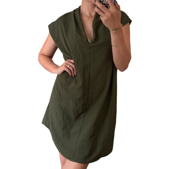 Windsor L Olive Green Sleeveless Sheath Mini Dress - Picture 1 of 5